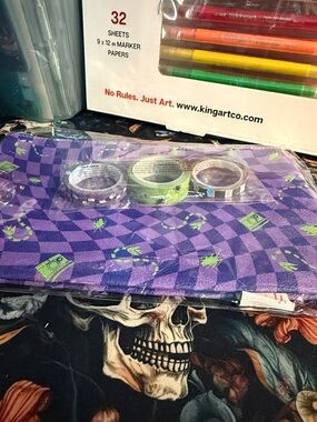 Happy Planner Beetlejuice Classic Pen Case & washi tape - NEW
